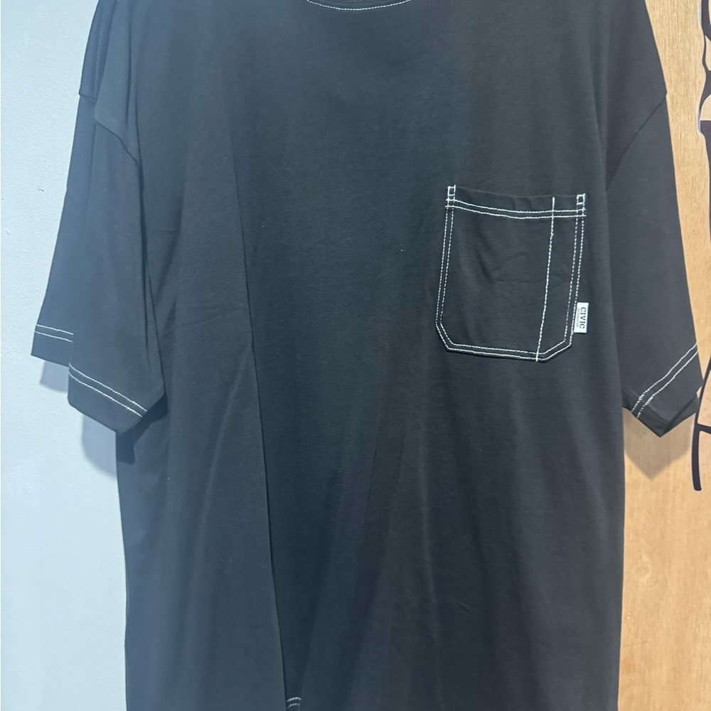 Men's Black T-Shirt with Pocket